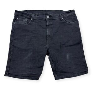 Levi's 505 Denim Shorts Men's Size 42 Charcoal Original Fit Red Tab